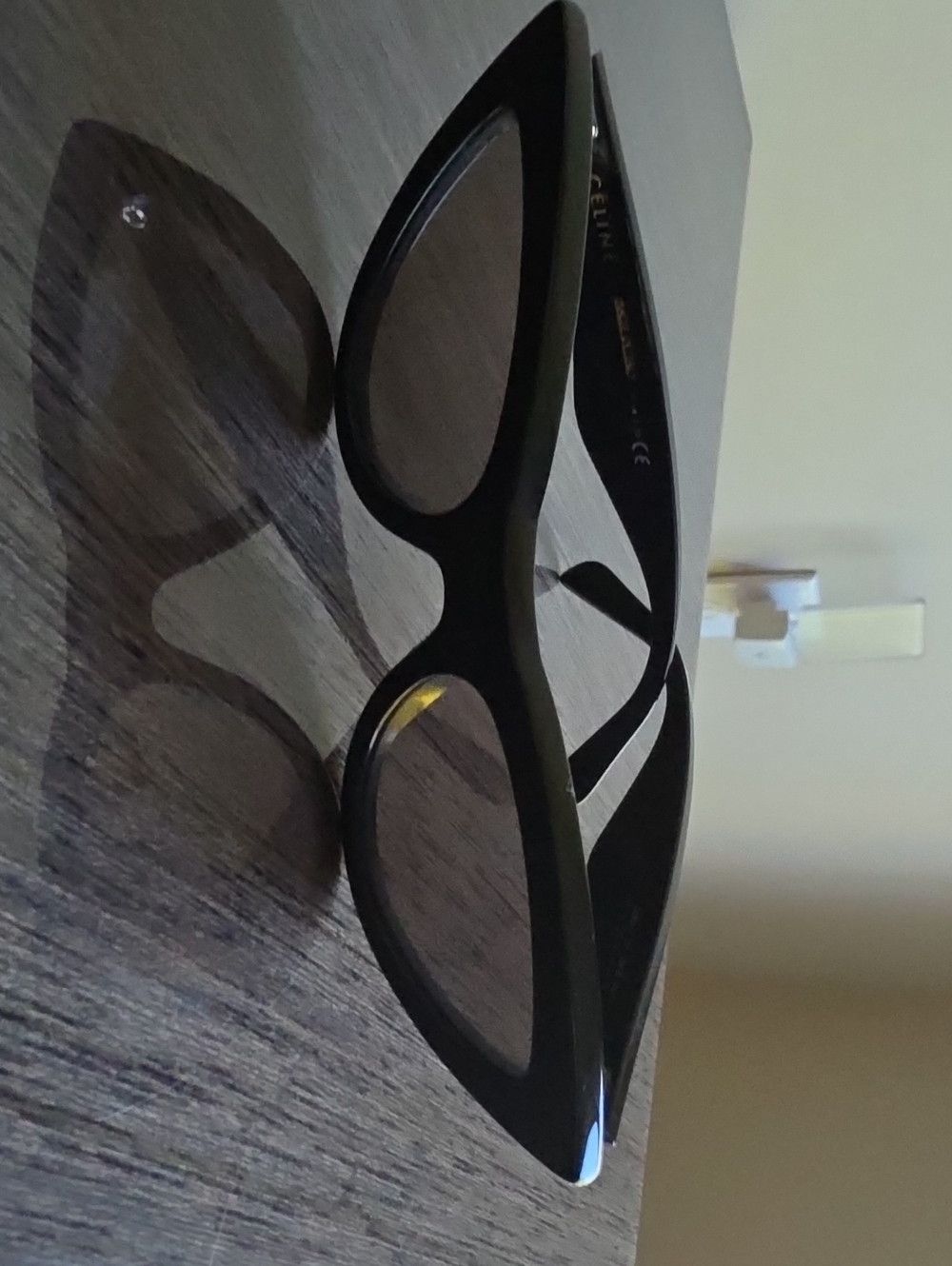 Celine Black Oversized Cat Eye Sunglasses